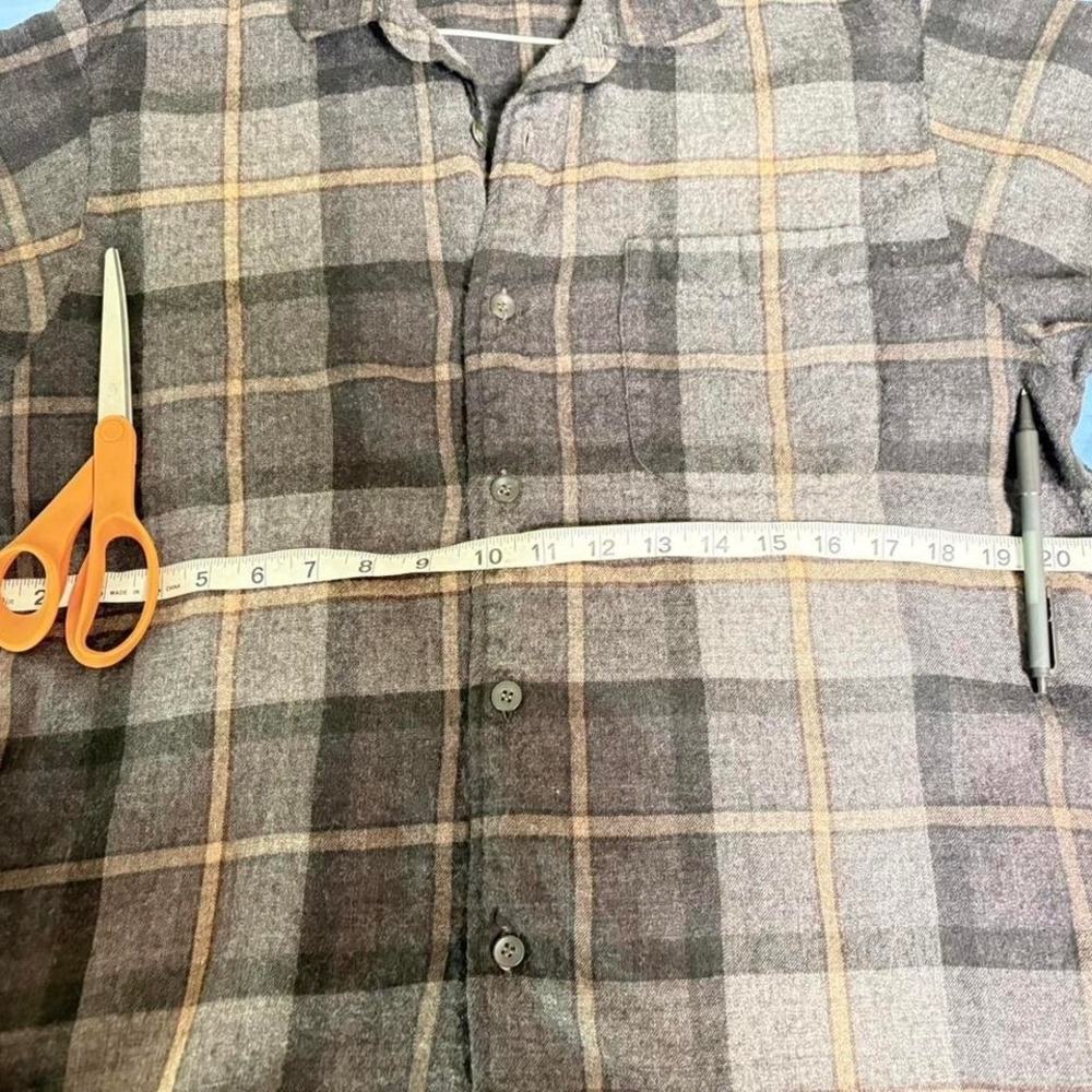 Vintage Britches of Georgetown 100%Wool Plaid Button-Up Shirt Long Sleeve Size L - Picture 5 of 7